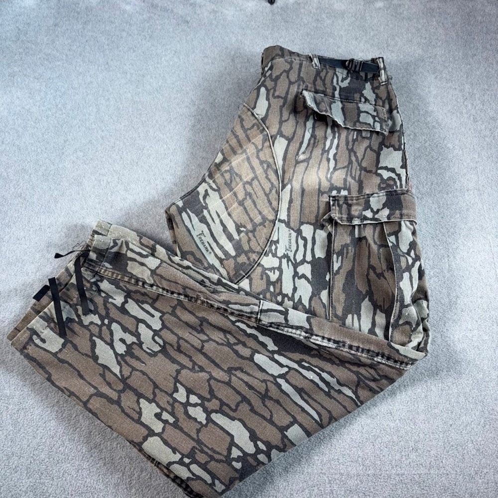 VTG Trebark Cargo Pants Mens L 38x30 Brown Tree Camo BDU Military Made in USA